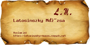 Latosinszky Múzsa névjegykártya